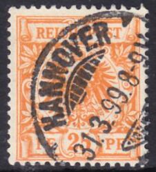 1889  Freimarke: Wertziffer und Adler im Kreis