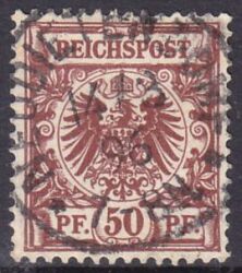 1889  Freimarke: Wertziffer und Adler im Kreis