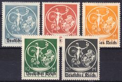 1920  Freimarken von Bayern mit Aufdruck