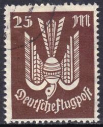 1923  Flugpostmarken: Holztaube
