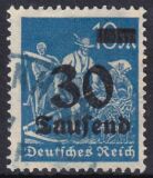 1923  Freimarke mit neuem Wertaufdruck