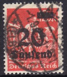 1923  Freimarke mit neuem Wertaufdruck