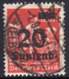 1923  Freimarke mit neuem Wertaufdruck