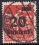 1923  Freimarke mit neuem Wertaufdruck