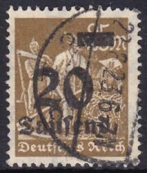 1923  Freimarke mit neuem Wertaufdruck
