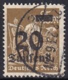 1923  Freimarke mit neuem Wertaufdruck