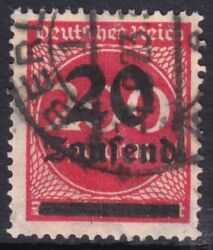 1923  Freimarke mit neuem Wertaufdruck