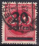 1923  Freimarke mit neuem Wertaufdruck