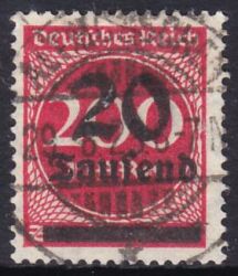 1923  Freimarke mit neuem Wertaufdruck