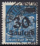 1923  Freimarke mit neuem Wertaufdruck