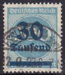 1923  Freimarke mit neuem Wertaufdruck