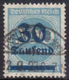 1923  Freimarke mit neuem Wertaufdruck
