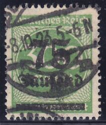1923  Freimarke mit neuem Wertaufdruck
