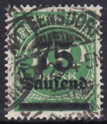 1923  Freimarke mit neuem Wertaufdruck
