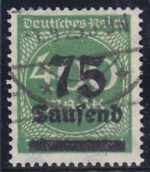 1923  Freimarke mit neuem Wertaufdruck
