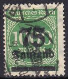 1923  Freimarke mit neuem Wertaufdruck