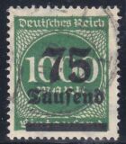 1923  Freimarke mit neuem Wertaufdruck