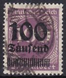 1923  Freimarke mit neuem Wertaufdruck