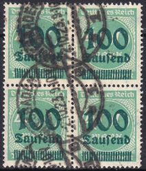 1923  Freimarke mit neuem Wertaufdruck