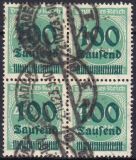 1923  Freimarke mit neuem Wertaufdruck