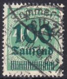 1923  Freimarke mit neuem Wertaufdruck