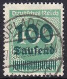 1923  Freimarke mit neuem Wertaufdruck