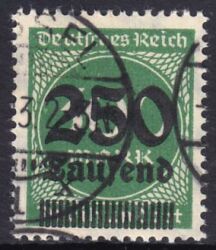 1923  Freimarke mit neuem Wertaufdruck