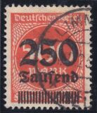 1923  Freimarke mit neuem Wertaufdruck