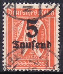 1923  Freimarke mit neuem Wertaufdruck