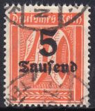 1923  Freimarke mit neuem Wertaufdruck