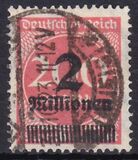 1923  Freimarke mit Aufdruck der neuen Wertstufe