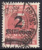 1923  Freimarke mit Aufdruck der neuen Wertstufe