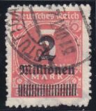 1923  Freimarke mit Aufdruck der neuen Wertstufe