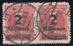 1923  Freimarke mit Aufdruck der neuen Wertstufe