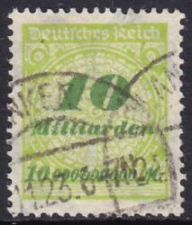 1923  Freimarke: Wertangabe im Kreis mit Rosettenmuster A