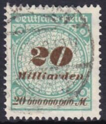 1923  Freimarke: Wertangabe im Kreis mit Rosettenmuster A