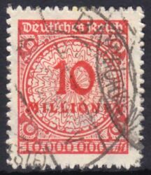 1923  Freimarke: Wertangabe im Kreis mit Rosettenmuster B