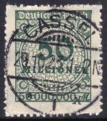 1923  Freimarke: Wertangabe im Kreis mit Rosettenmuster B