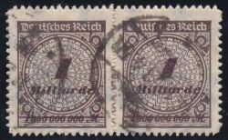 1923  Freimarke: Wertangabe im Kreis mit Rosettenmuster B