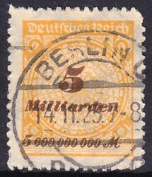 1923  Freimarke: Wertangabe im Kreis mit Rosettenmuster B