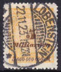 1923  Freimarke: Wertangabe im Kreis mit Rosettenmuster B