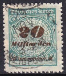 1923  Freimarke: Wertangabe im Kreis mit Rosettenmuster B