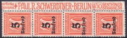 1923  Freimarke mit neuem Wertaufduck