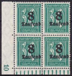 1923  Freimarke mit neuem Wertaufduck