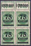 1923  Freimarke mit neuem Wertaufduck