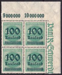 1923  Freimarke mit neuem Wertaufduck