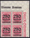 1923  Freimarke mit neuem Wertaufduck
