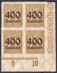 1923  Freimarke: Ziffern mit neuem Wertaufdruck