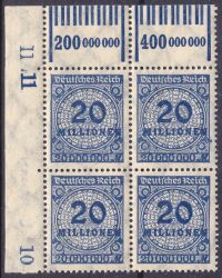 1923  Freimarke: Wertangabe im Kreis mit Rosettenmuster A