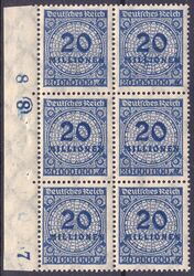 1923  Freimarke: Wertangabe im Kreis mit Rosettenmuster A